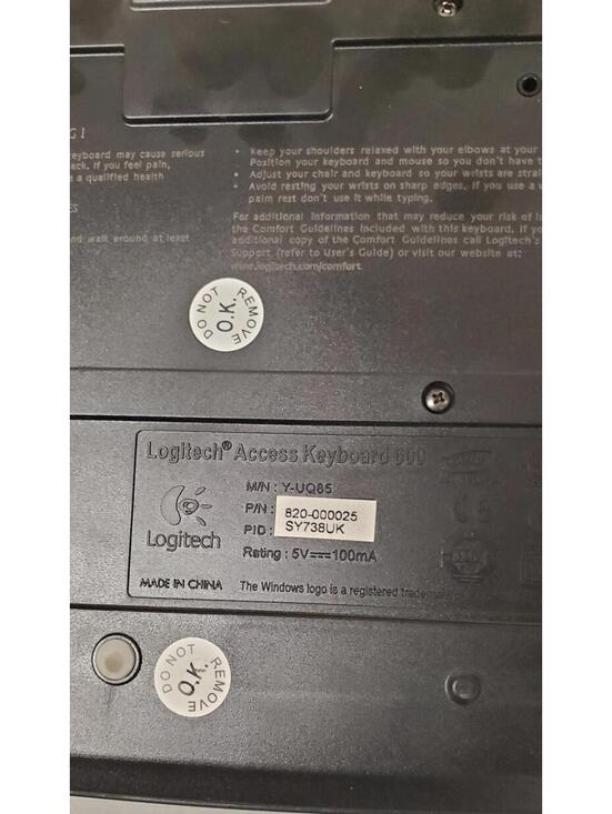 Logitech Access Keyboard 600 USB - Tested Working - VG Condition - Picture 7 of 7